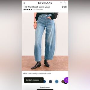 Everlane Way-High Curve Jean — worn twice